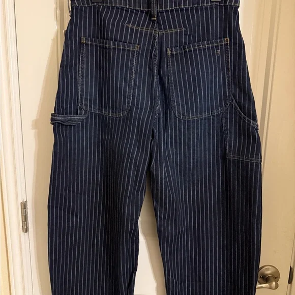 NWT Anthropologie Pilcro Kayden Railroad stripe barrel denim - Picture 8 of 10